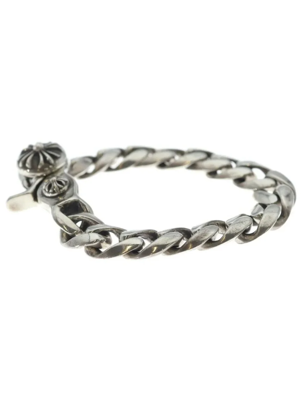 Chrome Hearts Clsc Chn Lnk Classic Link Clip Bracelet 15 Links Silver